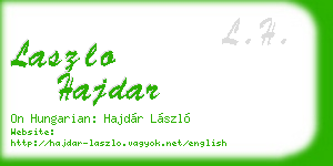 laszlo hajdar business card