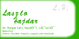 laszlo hajdar business card